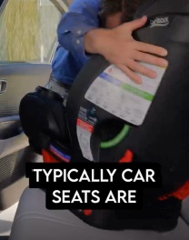 This graphic of a car seat installation is used to promote the National Safety Council and AAA social media toolkit. The kit is designed to help users spread safety messages during Child Passenger Week.